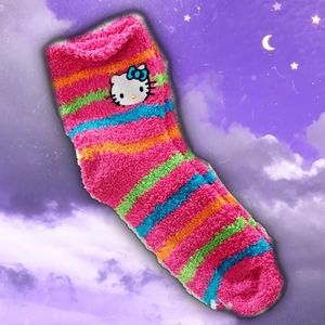 Cute Y2k Warm Striped Hello Kitty Socks